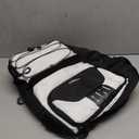 Softball Bag, Lightweight Baseball Backpack with Shoes Compartment, Baseball Bat Bags with Fence Hook for TBall Bat & Equipment, for Batting Mitten, Helmet, for Girls, Boys, Youth, Adults (White & Black)