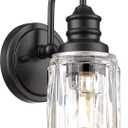 Black Semi Flush Mount Ceiling Light, Small Hallway Light Fixture, Vintage Close to Ceiling Light Fixture for Bathroom, Entryway, Foyer,