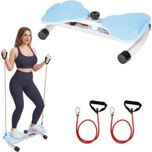 EPHESPORT Waist Twisting Machine, Ab Twister for Home Workout, Twister Board for Exercise, Full Body Slimming & Core Training, Twist Machine for Weight Loss, Compact Home Exercise Equipment (blue)