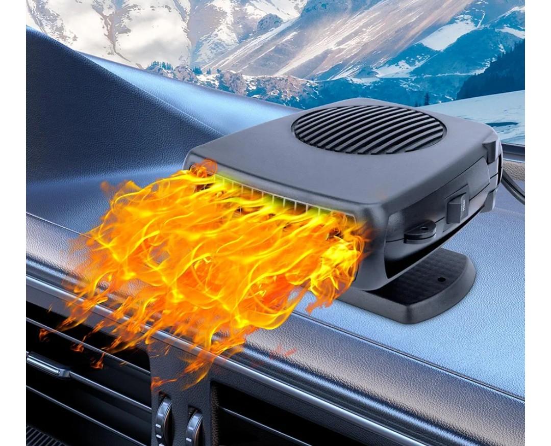 12V Car Heater,200W Portable Car Heater 360° Rotatable Car Defroster Windshield Heater Plug into Cigarette Lighter for Vehicle RV SUV (Large)
