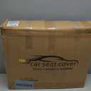 Leather Car Seat Covers 5 Pieces, Full Set Universal Seat Covers for Cars, Waterproof Nappa Leather Auto Seat Protectors, Black Car Seat Cover Most Sedans SUV Pick-up Truck Black&BeigeLine