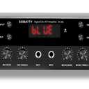 Stereo Receivers Home Audio Amplifier 2.1 Channels Subwoofer Output with Bluetooth 5.0, USB,2 Mic-in, Echo, RCA, Coaxial Input,for Home, Karaoke,Theater Speakers