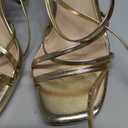 Elisabet Tang Women's Thong Heeled Open Toe Ankle Buckle Strap Heeled Sandals Stylish Dress Shoes Gold Size 7