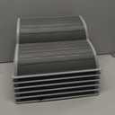 2-Step Modular Dog Ramp - Portable Non-Slip Stairs for Small Dogs with High Support, 9.5" D Lightweight Plastic Pet Steps Fits Staircase Indoor, Ideal for Elderly Injured Pets (6-Pack, Grey)