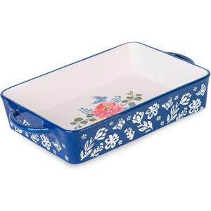 Wisenvoy Casserole Dish 9x13 Baking Pan Casserole Dishes For Oven Baking Dish Ceramic Lasagna Pan Baking Dishes For Oven (Blue)