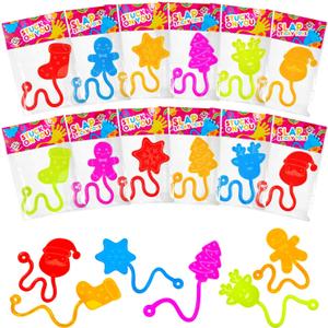 Kannove 100-200 PCS Bulk Holiday Sticky Hands Toys for Kids  Winter Party Favors, Classroom New Year Gifts, Goodie Bag & Stocking Stuffers for Boys Girls,School Class Prizes Treats Giveaways