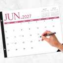 Desk Calendar 2026-2027 - 22'' x 15'' Extra Large Desktop Calendar from April 2026 to June 2027, 2026-2027 Large Desk Calendar with Holiday Marked, Premium Paper for Organizing, Four Color