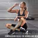 6 Pack Copper Compression Socks for Women and Men Circulation-Best Support for Medical,Running,Nursing,Athletic L/XL
