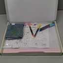 16-Inch Rechargeable Doodle Glow LED Note Board, 7-Color Light Modes, Neon Art Dry Erase Light Up Drawing Pad with Built-in Stand, Sketching Gift Toy for Kids/Girls/Teens, 5 Markers & Tracing Book (Pink)