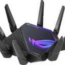 ASUS ROG Rapture WiFi 6E Gaming Router (GT-AXE16000) - Quad-Band, 6 GHz Ready, Dual 10G Ports, 2.5G WAN Port, AiMesh Support, Triple-Level Game Acceleration, Lifetime Internet Security, Instant Guard
