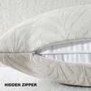 FUTEI Beige Decorative Throw Pillow Covers 20x20 Inch Set of 2,Soft Chenille Phoenix Tail Leaf Textured Cushion Case,Modern Home Decor for Couch Bed Living Room