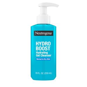 Neutrogena Hydro Boost Hydrating Face Wash & Makeup Remover, Gentle Facial Cleanser Gel with Hyaluronic Acid, Locks Moisture for Soft Supple Skin, Hypoallergenic, OilFree, SoapFree, 7.8 fl oz