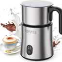 Topzee Electric Milk Frother and Steamer 4-in-1, 16.9oz/500ml Large Capacity, Frother for Coffee with Warm/Cold Foam, Warm Milk & Hot Chocolate for Latte, Cappuccino (Silver)