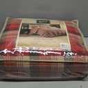 Woolrich Reversible Quilt Cabin Lifestyle Design - All Season, Breathable Coverlet Bedspread Bedding Set, Matching Shams, Oversized Full/Queen, Tasha Plaid Red/Tan 3 Piece