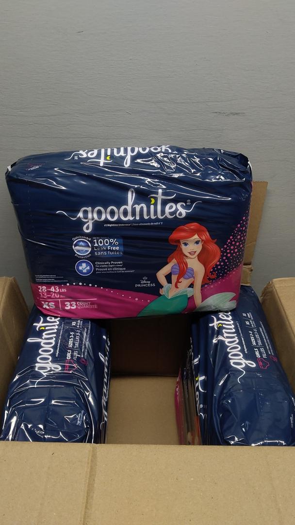 Goodnites Girls' Nighttime Bedwetting Underwear, Size Extra Small (2843 lbs), 99 Ct, 3 Pack