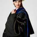 MyGradDay Doctoral Graduation Tam 8 Sides Doctorate Cap PhD Blue/Black Velvet with Gold Bullion Tassel (Black)
