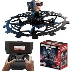 Force1 Officially Licensed Skibidi Toilet Toy RC Drone - Flying Buzzsaw Drones with Camera, 1080p FPV Video Recording, Headless Mode, Altitude Hold, Speed Control, 2.4GHz Remote Control