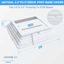 6pcs 4x4(Actual: 3.5"x3.5") Post Base Cover, Split Style Vinyl Post Skirt Black for Iron Stair railings, Balcony railings,Patios, Porches (White)