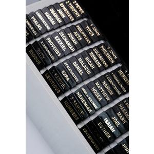 UPAFEXXI-Leather Bible Tabs, Bible Tabs for Women and Men(Gold Foil Lettering) Large Print Stickers, Easy to Read and Apply, 80 Chapters Labels for Easy Navigation(Black)