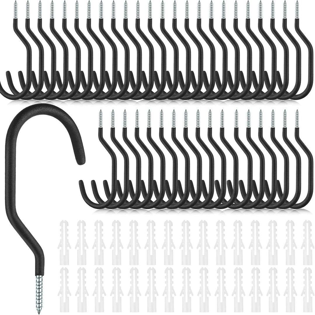 Amyhill 36 Pcs 6 Inch Heavy Duty Bike Hooks for Garage, Bike Hooks Hanger for Wall Bicycle Storage with Hanging Screw Loading Capacity 100 Lbs
