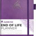 Clever Fox End of Life Planner  Final Arrangements Organizer for Beneficiary, Will Preparation, Last Wishes & Funeral Planning, A5 (Purple) (A5 (5.8'' x 8.3''), Purple)