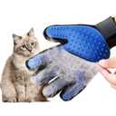Efficient Pet Grooming Glove - Gentle Shedding Brush for Dogs, Cats, Horses, & more with Long & Short Hair - Right Hand Only (Green)