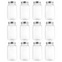 novelinks 32 oz Plastic Food Storage Jars with Metal Lids – 11 Pack BPA-Free Clear Airtight Containers for Pantry, Spices, Snacks, Kitchen & Bathroom Organization – Leak-Proof Reusable Jars (Silver)