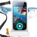 ESR Waterproof Phone Pouch for iPhone 13/14 / 15, Underwater Touch Sensitivity, IPX8 Floating Waterproof Cellphone Case with Lanyard, Dry Bag for Snorkeling, Clear
