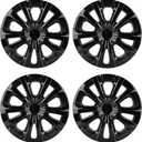 15-inch Hubcaps Wheel Covers Fit for 2016-2022 Toyota Prius & 2017-2022 Prius Prime & 2020-2024 Corolla Hybrid Wheel Rim Covers, Snap On Installation; Set of 4 Pcs (Glossy Black)