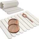 White Stone Drying Mat for Kitchen Counter, Diatomaceous Dish Drying Mat 16x24 Inch, Fast-Absorbing Quick-Dry Non-Slip Sink Tray