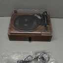 Vintage Wooden Record Player with Bluetooth 3-Speed Belt-Driven Turntable Built-in Speakers, Beginner Friendly Retro Phonograph for Home Decor, for Vinyl Enthusiasts (Walnut Finish)