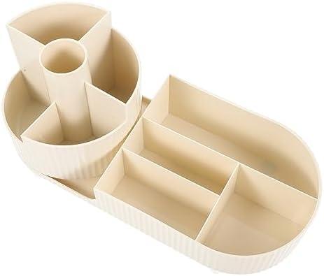 SHERCHPRY Capacity Desktop Rotary Makeup Brush Holder Stylish Cosmetics Organizer for Makeup Brushes Lipsticks and Items and Storage for Dresser