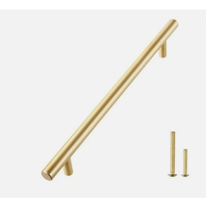 Amerdeco 10 Pack Gold Cabinet Pulls 10 Inch(254MM) Hole Centers Kitchen Cabinet