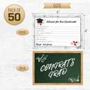 3 x Fibevon Graduation Wish & Advice Cards - 50PCs Graduate Party Supplies Advice Card for Class of 2025 Graduations Party, Graduation Favors Cardes for High School/College/Senior School (4x6 in, Black,White)