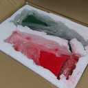 Aneco 4 Pack Velvet Ceramic Christmas Tree Christmas Indoor Decorations Modern Cone Xmas Tabletop Decor for Home Entryway Table Mantel Centerpiece Winter Holiday Party Supplies, Green, Red