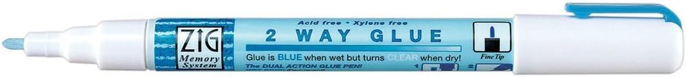 Zig Memory System Two Way Glue Pen Bulk, Fine Tip, Pack of 12