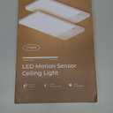 FULEN 2 Pack Rechargeable Motion Sensor Ceiling Light Upgraded, Cordless Closet Light with 12000mAh Battery, LED Shower Light for Bathroom,Pantry,Porch,Garage,3000K/4500K/6000K, Remote Control (White)
