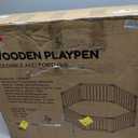 Baby Wooden Playpen, Foldable Shape & Size Adjustable Playpen for Toddler and Babies, Wood Baby Play Yard with Locking Gate, Large Pack and Play for Play Area Indoor(Multicolor, 8 Panel)