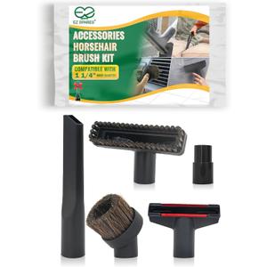 EZ SPARES 5PCS Compatible with Selected Models Replacement 32mm&35mm Vacuum Cleaner Accessories Horsehair Brush Kit for 1 1/4 Inch 1 3/8 Inch Crevices Tool Kit