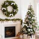 2 x LaRibbons 12 Pack Ivory Velvet Christmas Bows for Gift Wrapping, 4" x 3.74" Decorative Velvet Gift Bows with Twist Tie for Presents, Tree, Wreath & Holiday Decorations