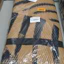 GENIMO Waterproof Outdoor Rug 8' x 10' for Patio Decor, Reversible Plastic Straw Area Rugs for Camping Clearance, RV Mat, Large Outside Carpet for Porch, Deck, Picni, Balcony, Garden, Black & Brown