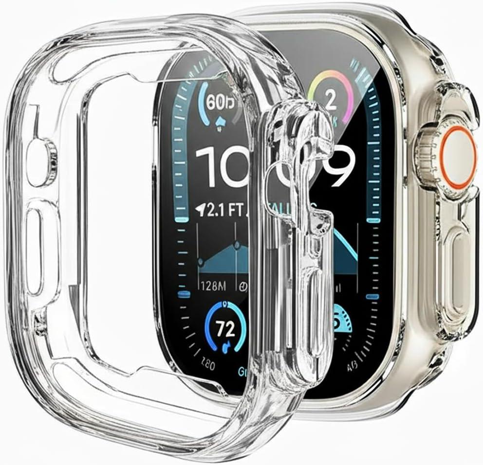 2 Pack for Apple Watch Ultra 3/2/1 Case 49mm Soft TPU Shockproof for Apple Watch Cover -Clear No Screen Protector