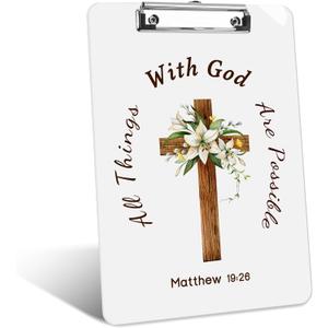 2 x Bible Verse Clipboard Inspirational Gifts Christian Gifts for Women Religious Birthday Retirement Baptism Gift for Chirstmas Fathers Mothers Day Graduation Office from Mom Dad Friends Sisters