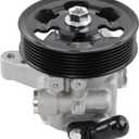 Power Steering Pump with Pulley Compatible with Honda CR-V 2002-2011, Accord 2006-2007, Element 2006-2011 & Acura RDX 2007-2012, TSX 2006-2008, RSX 2002-2006 | 2.0L 2.3L 2.4L,Replace 96-5419