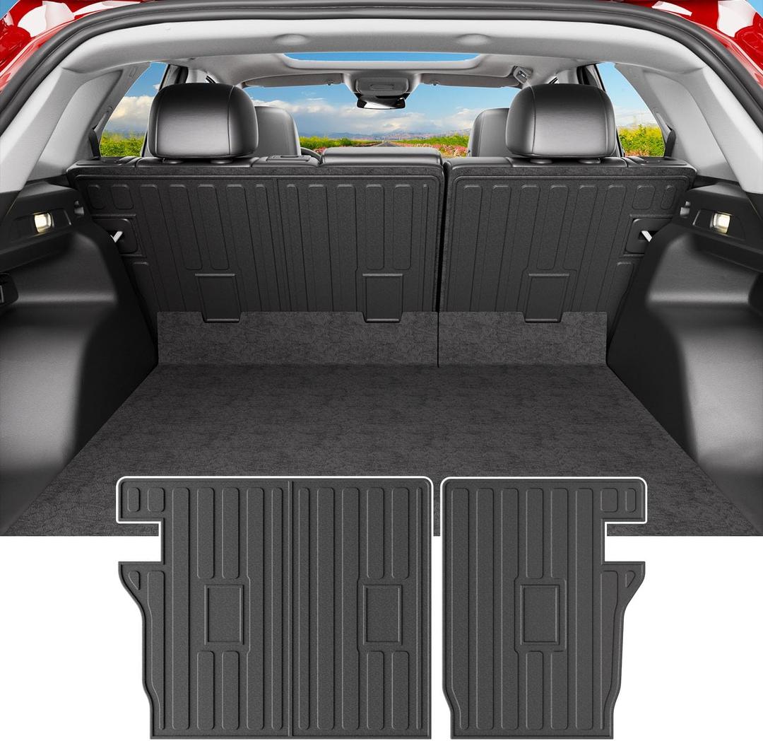 powoq Trunk Mat Compatible with 2024 2025 Honda Prologue Cargo Mat Chevy Blazer EV Cargo Liner TPE Rear Backrest Trunk Liner Replacement for 2024 2025 Honda Prologue Accessories