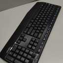 Logitech MK345 Wireless Keyboard and Mouse Combo with Palm Rest, 2.4 GHz USB Receiver, Compatible with PC, Laptop, Black