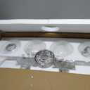 4-Light Nickel Bathroom Vanity Light Fixtures with White Glass Shade,  Sand Nickel