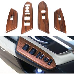 for Honda CRV CR-V 2017~2022 LX EX EX-L Touring Armrest Window Rise Lift Down Control Switch Door Lock Panel Cover Trim Interior Decoration Cover Accessories (Wood Grain)
