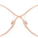 Zeelool Geometric Glasses Metal Eyewear for Women Frame with Non-prescription Clear Lens ZJGM405125 (Gold)