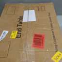 AMHANCIBLE C Shaped End Table with Charging Station, TV Tray Set of 2, Couch Tables with Storage Bag, Slide Under Sofa Side Table with USB Ports and Outlets for Living Room, Black